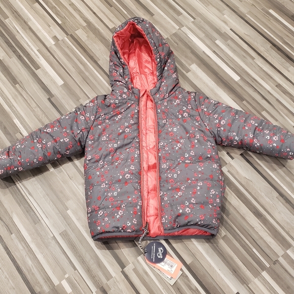 3 pommes designer girls reversible  jacket - Picture 4 of 5